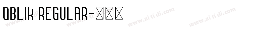 Oblik Regular字体转换